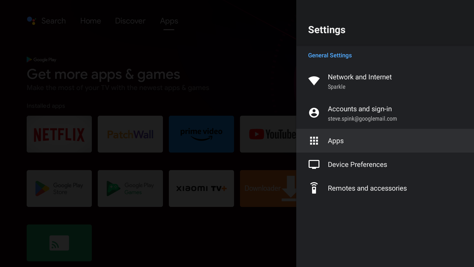 androidtv settings