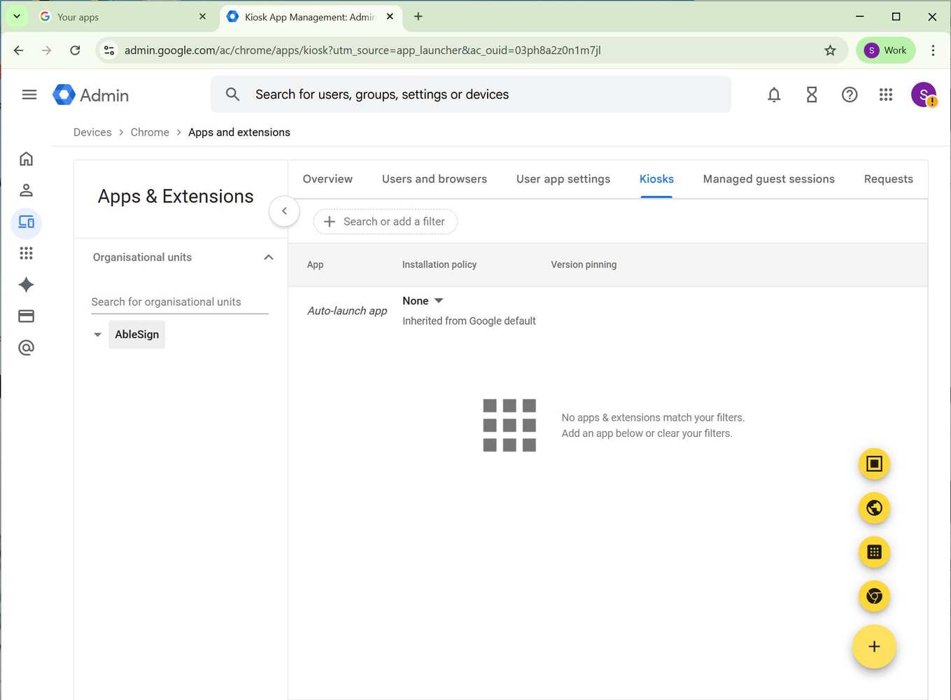 chromeos kiosk digital signage