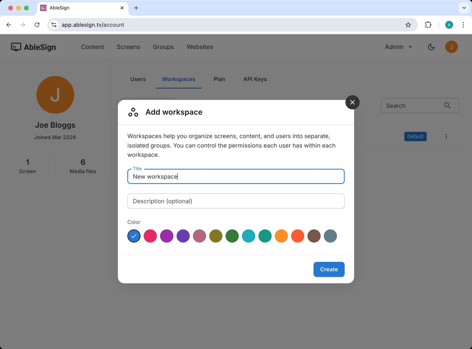 How to use workspaces