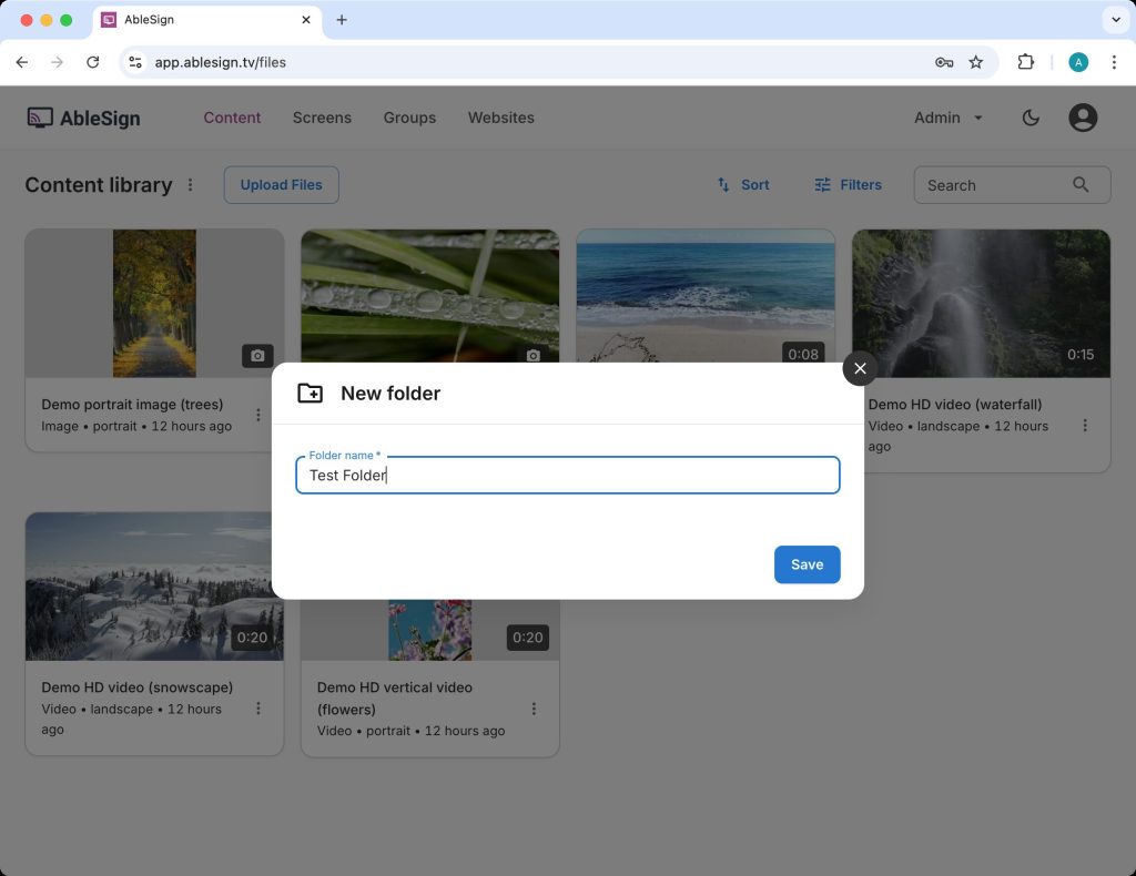How to use folders to organize your digital signage content
