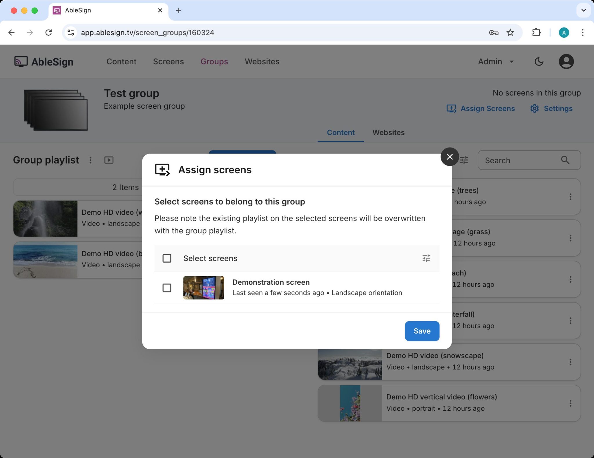 Asorted Screen How to setup a screen group