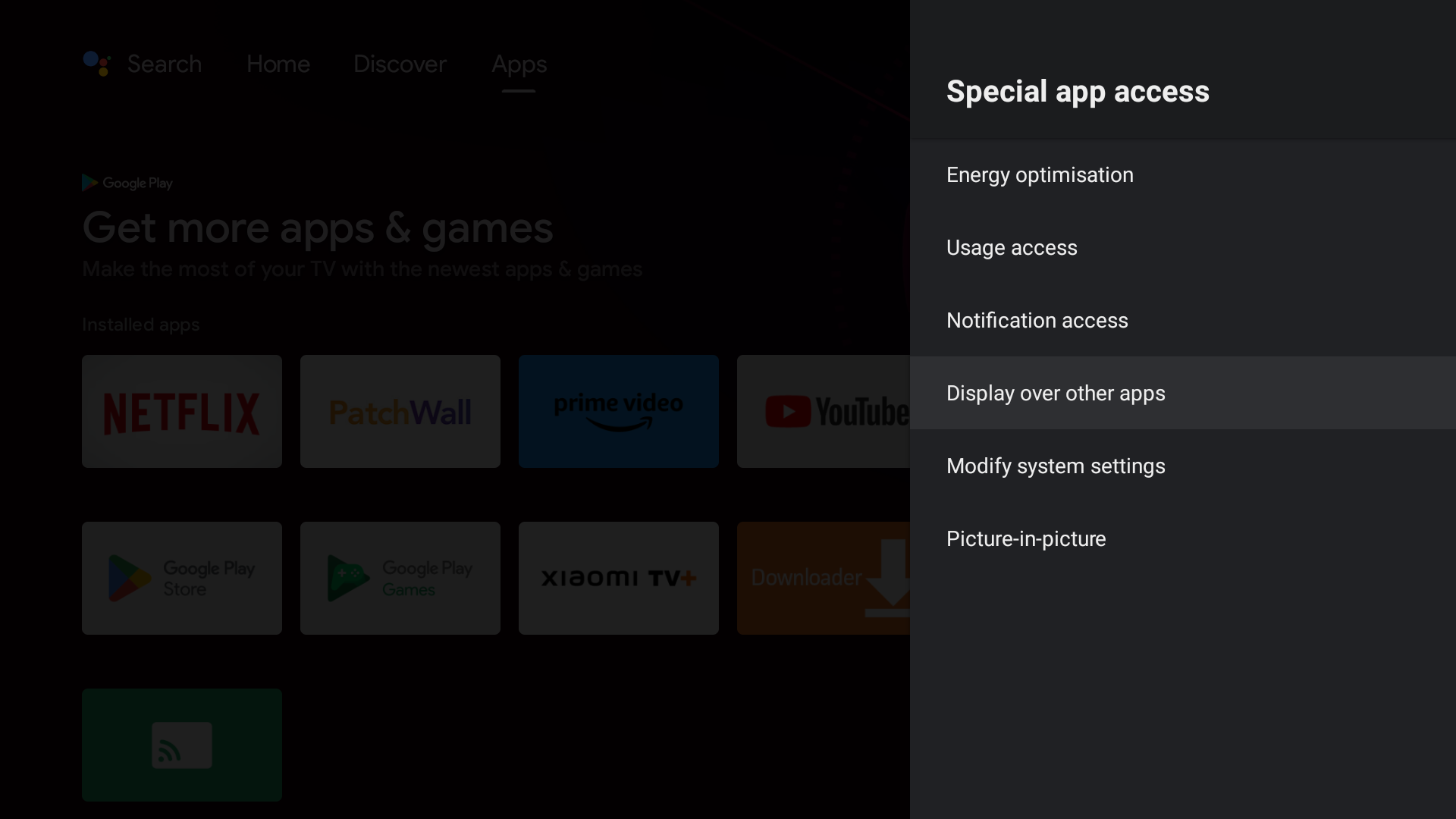 display over other apps