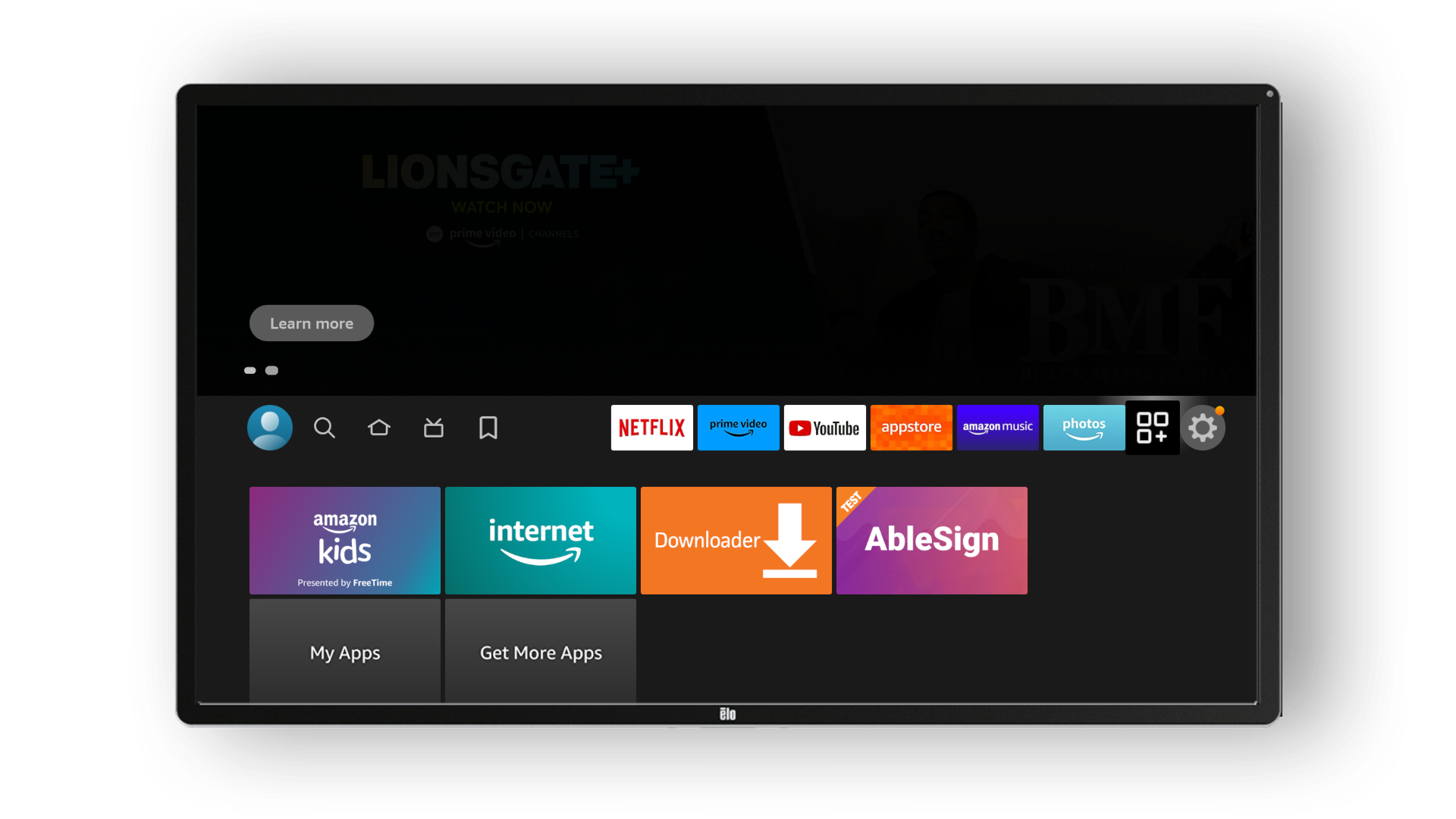 AbleSign digital signage on a Fire TV