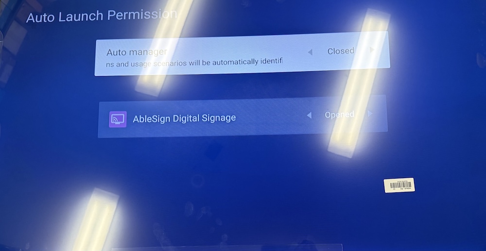 TCL auto launch permission