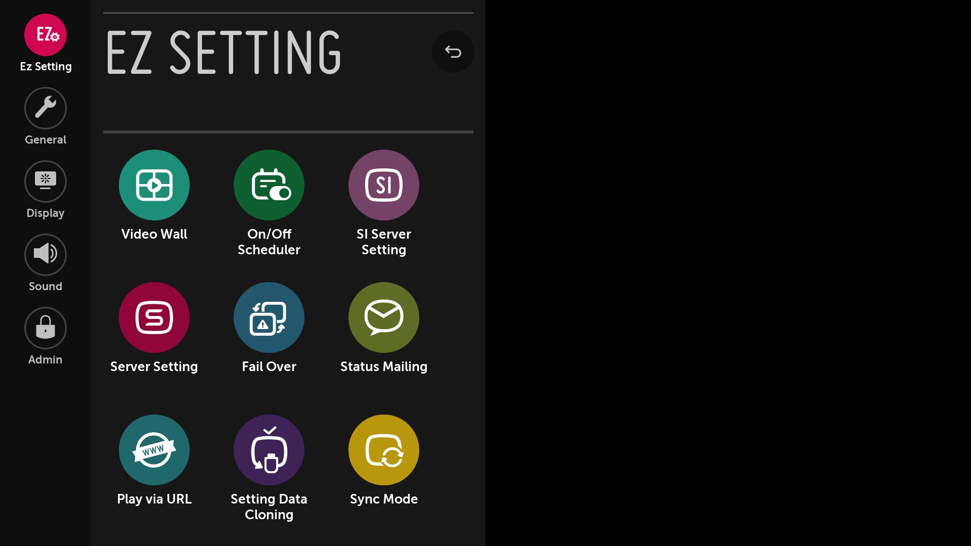 LG Ez Setting menu